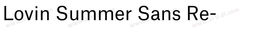 Lovin Summer Sans Re字体转换